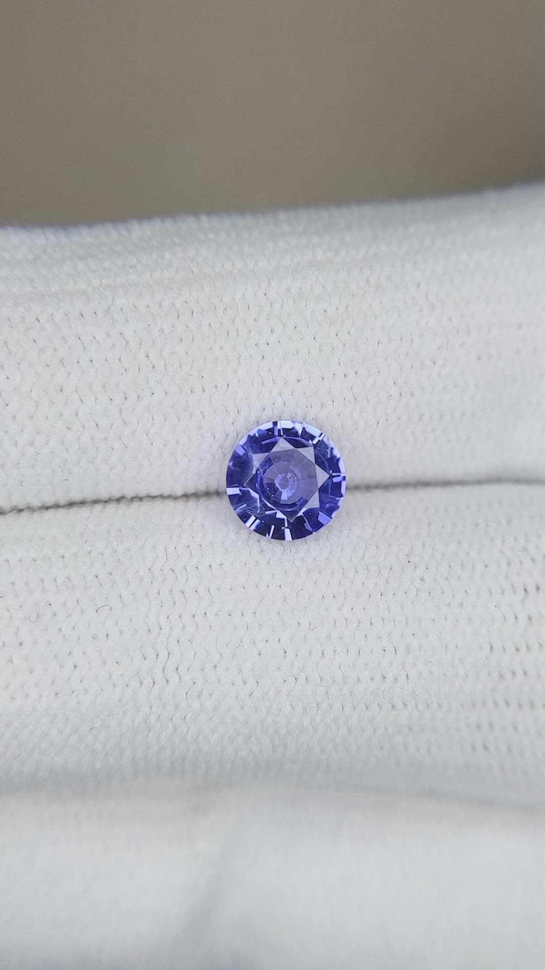 0.94 Ct. Purplish Blue Sapphire from Ceylon (Sri Lanka) Size Video