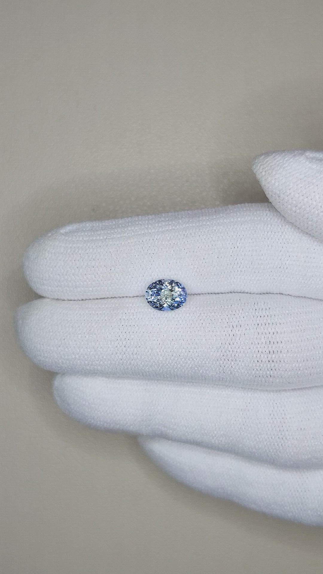 1.48 Ct. Bi Color Sapphire from Ceylon (Sri Lanka) Size Video