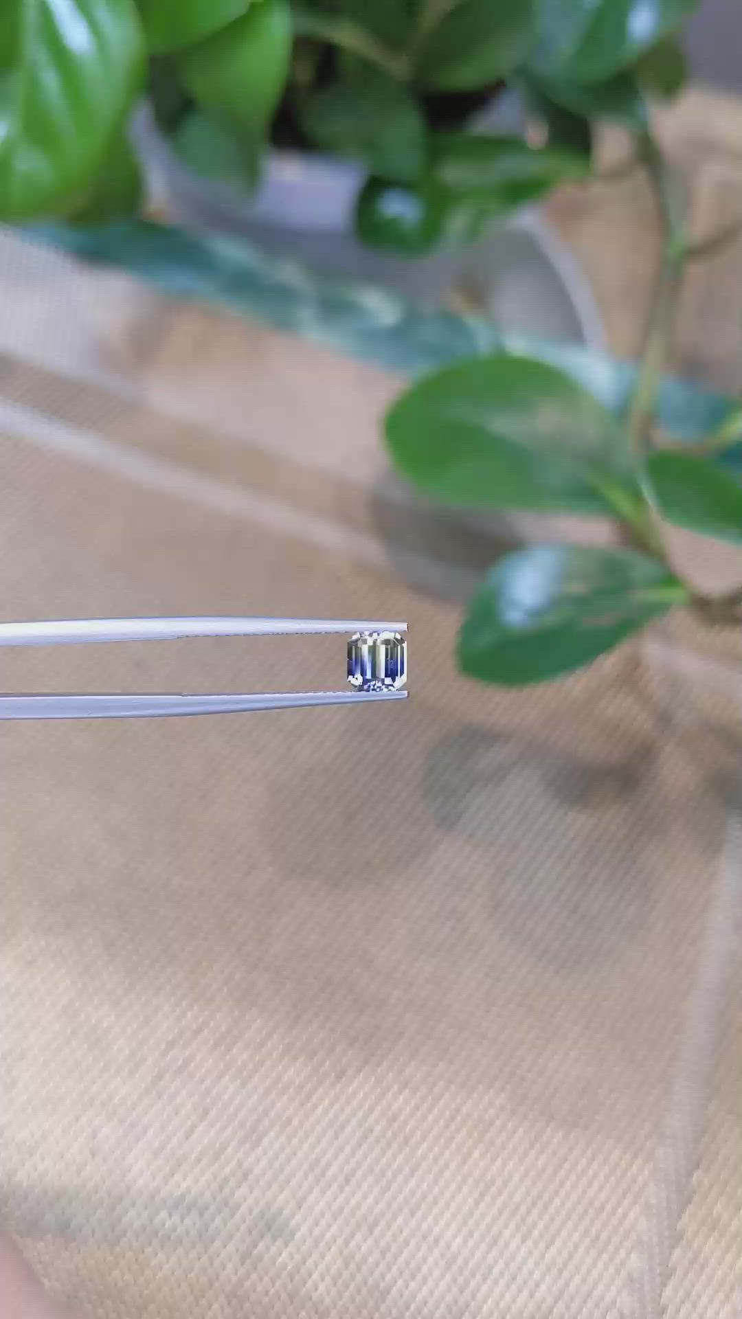 0.85 Ct. Bi Color Sapphire from Ceylon (Sri Lanka) Size Video