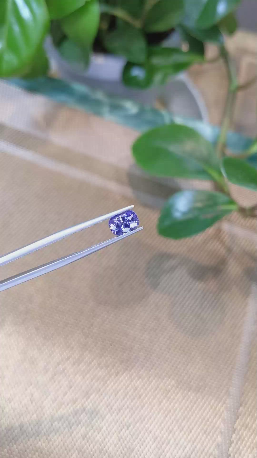 1.81 Ct. Violet Sapphire from Ceylon (Sri Lanka) Size Video