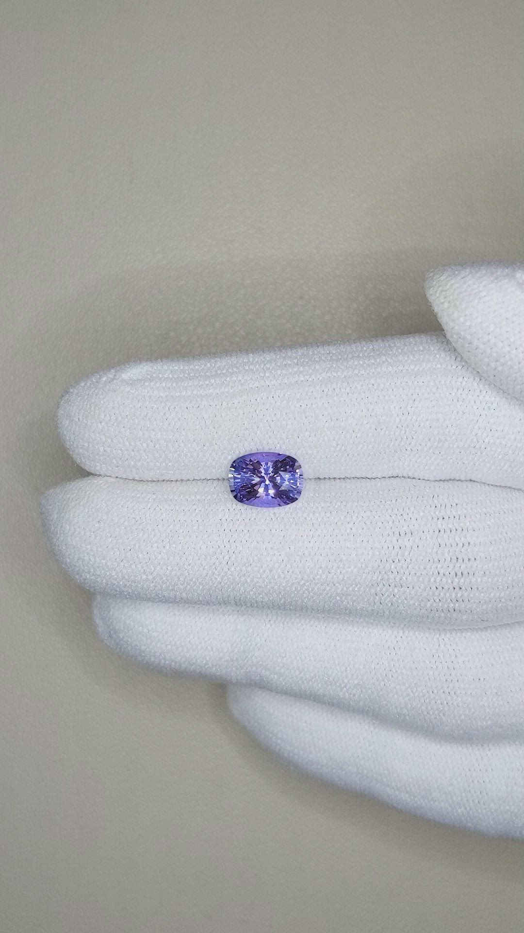 1.81 Ct. Violet Sapphire from Ceylon (Sri Lanka) Size Video