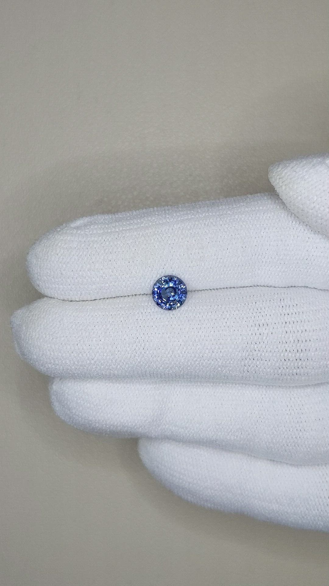 0.96 Ct. Blue Sapphire from Ceylon (Sri Lanka) Size Video