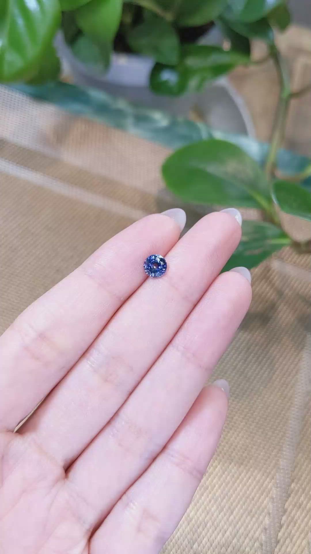 0.96 Ct. Blue Sapphire from Ceylon (Sri Lanka) Size Video