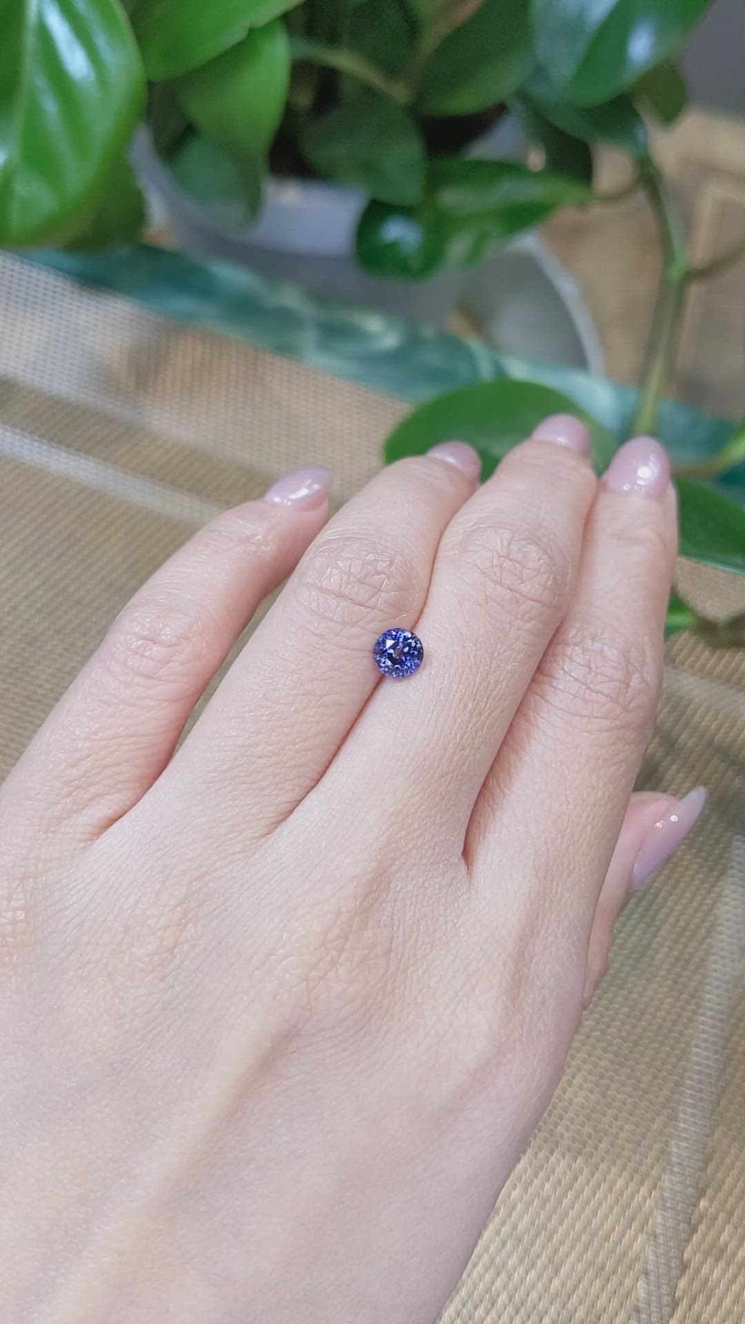 0.97 Ct. Color Change Sapphire from Ceylon (Sri Lanka) Size Video