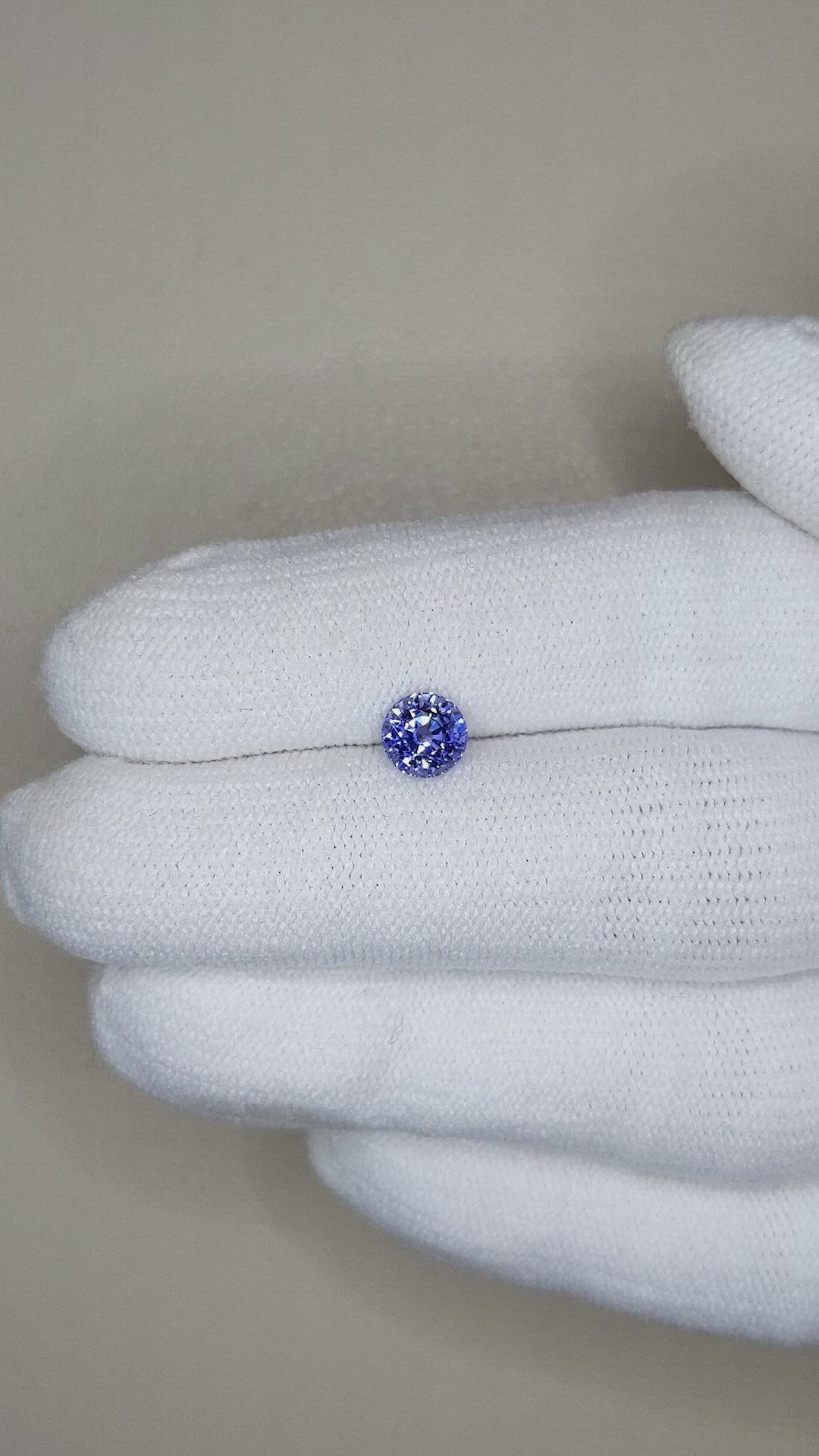 0.97 Ct. Color Change Sapphire from Ceylon (Sri Lanka) Size Video