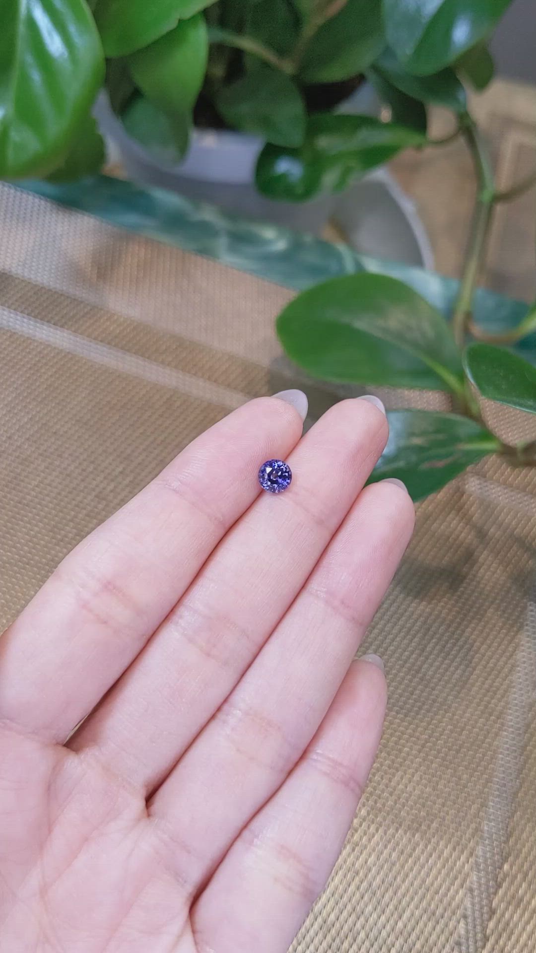 0.97 Ct. Color Change Sapphire from Ceylon (Sri Lanka) Size Video