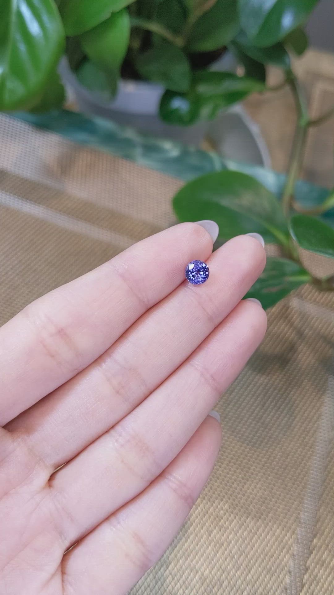 1.06 Ct. Color Change Sapphire from Ceylon (Sri Lanka) Size Video