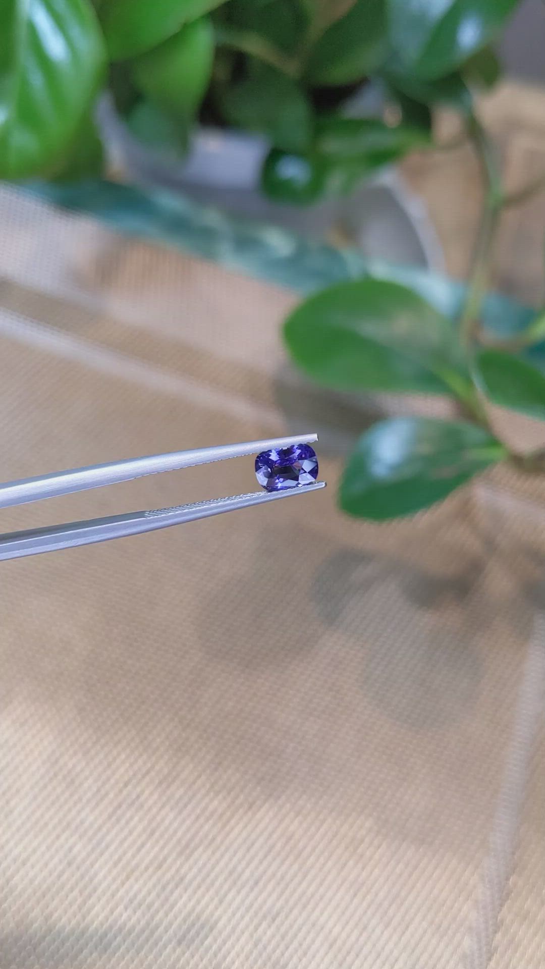 0.97 Ct. Color Change Sapphire from Ceylon (Sri Lanka) Size Video