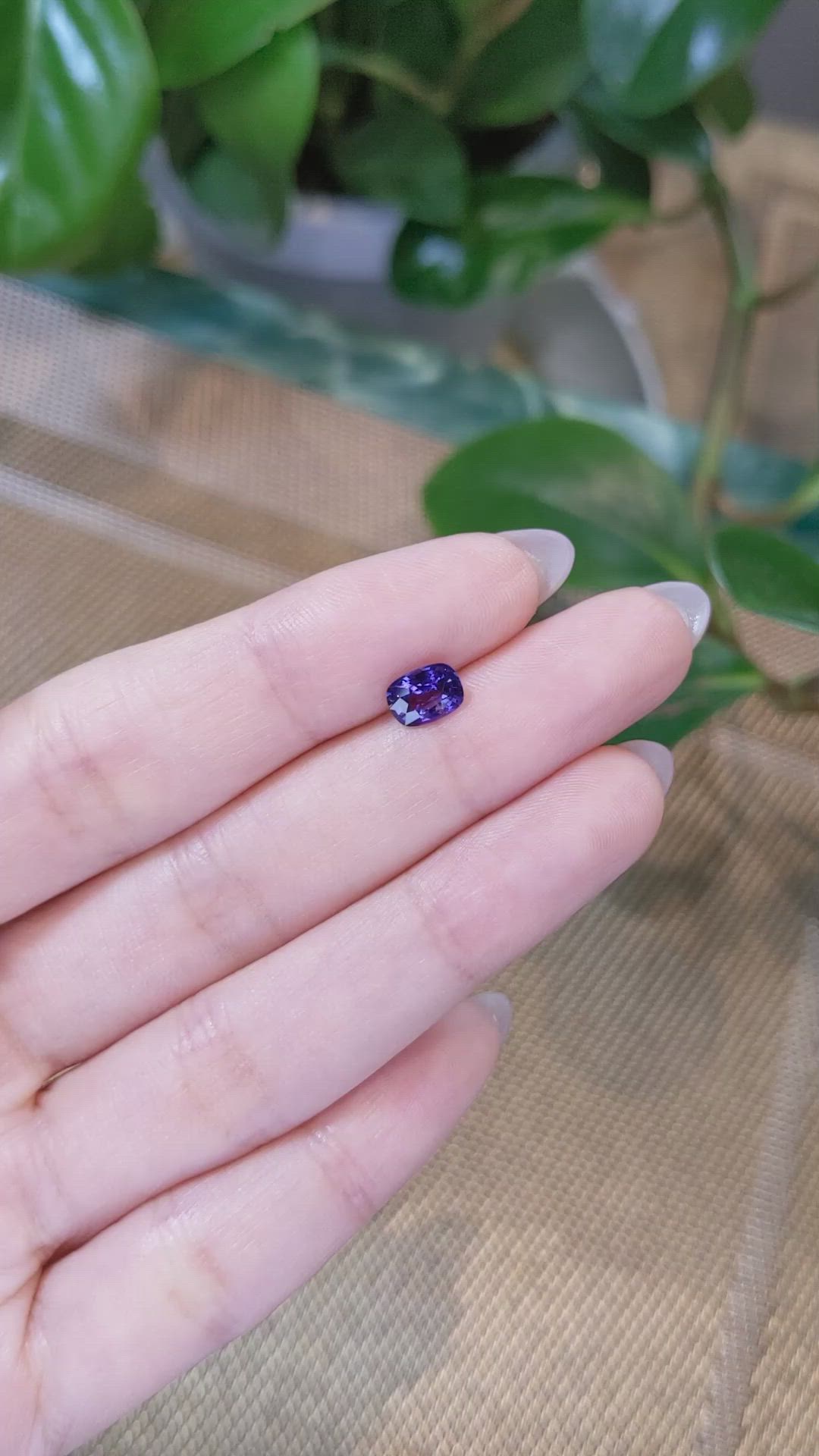0.97 Ct. Color Change Sapphire from Ceylon (Sri Lanka) Size Video