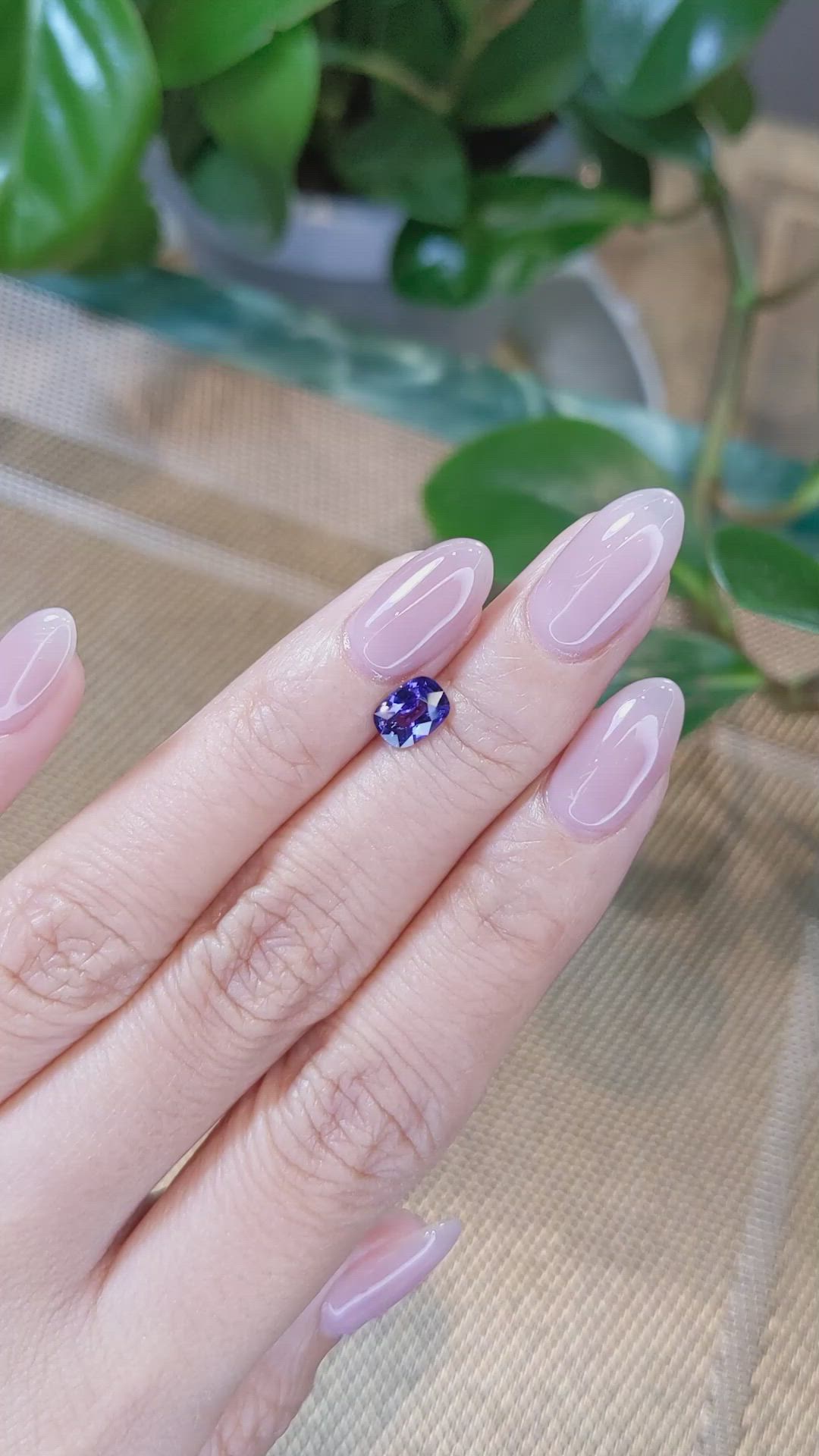 0.97 Ct. Color Change Sapphire from Ceylon (Sri Lanka) Size Video