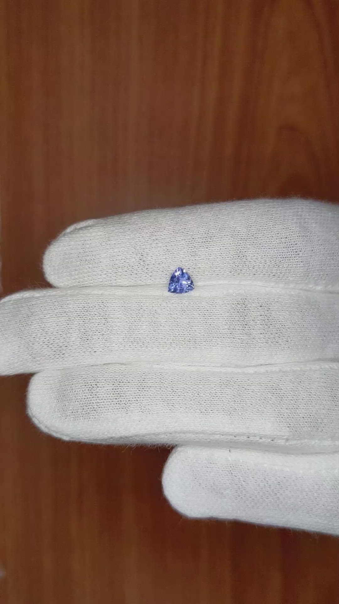 0.43 Ct. Blue Sapphire from Ceylon (Sri Lanka) Size Video