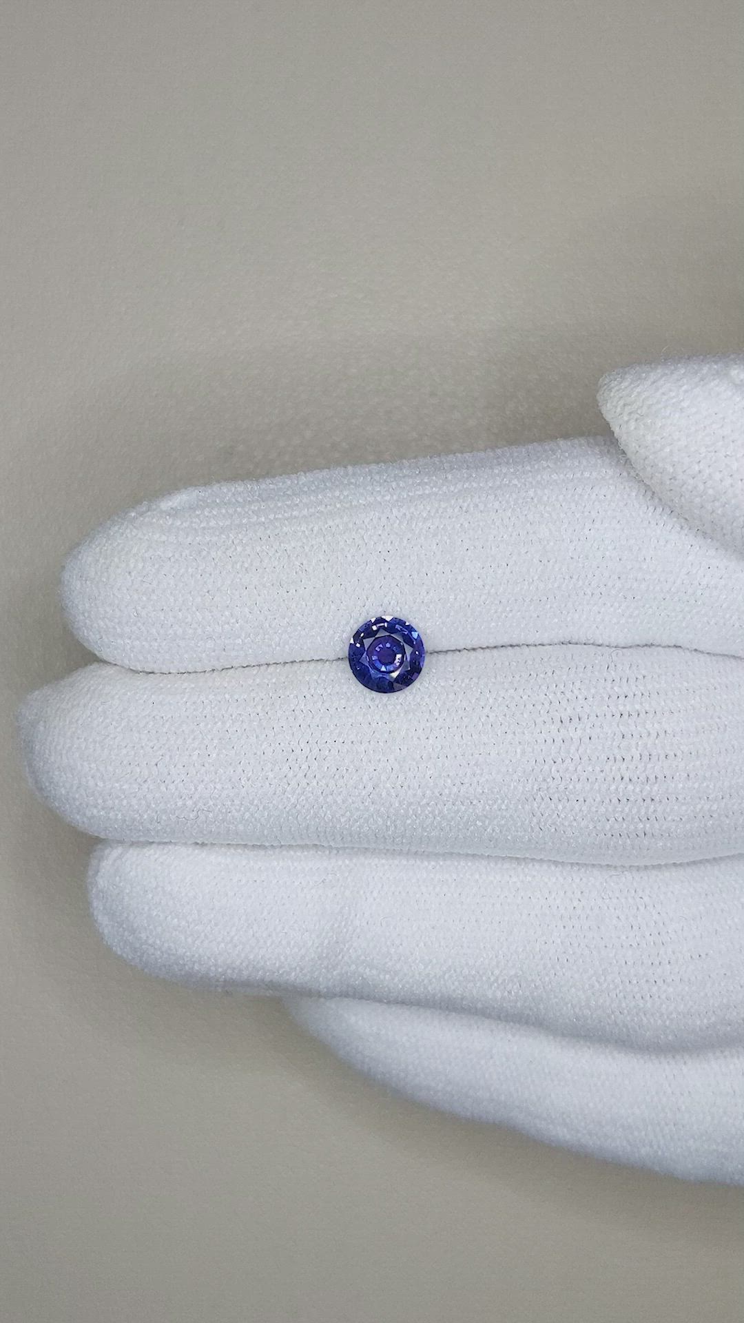 0.71 Ct. Color Change Sapphire from Ceylon (Sri Lanka) Size Video