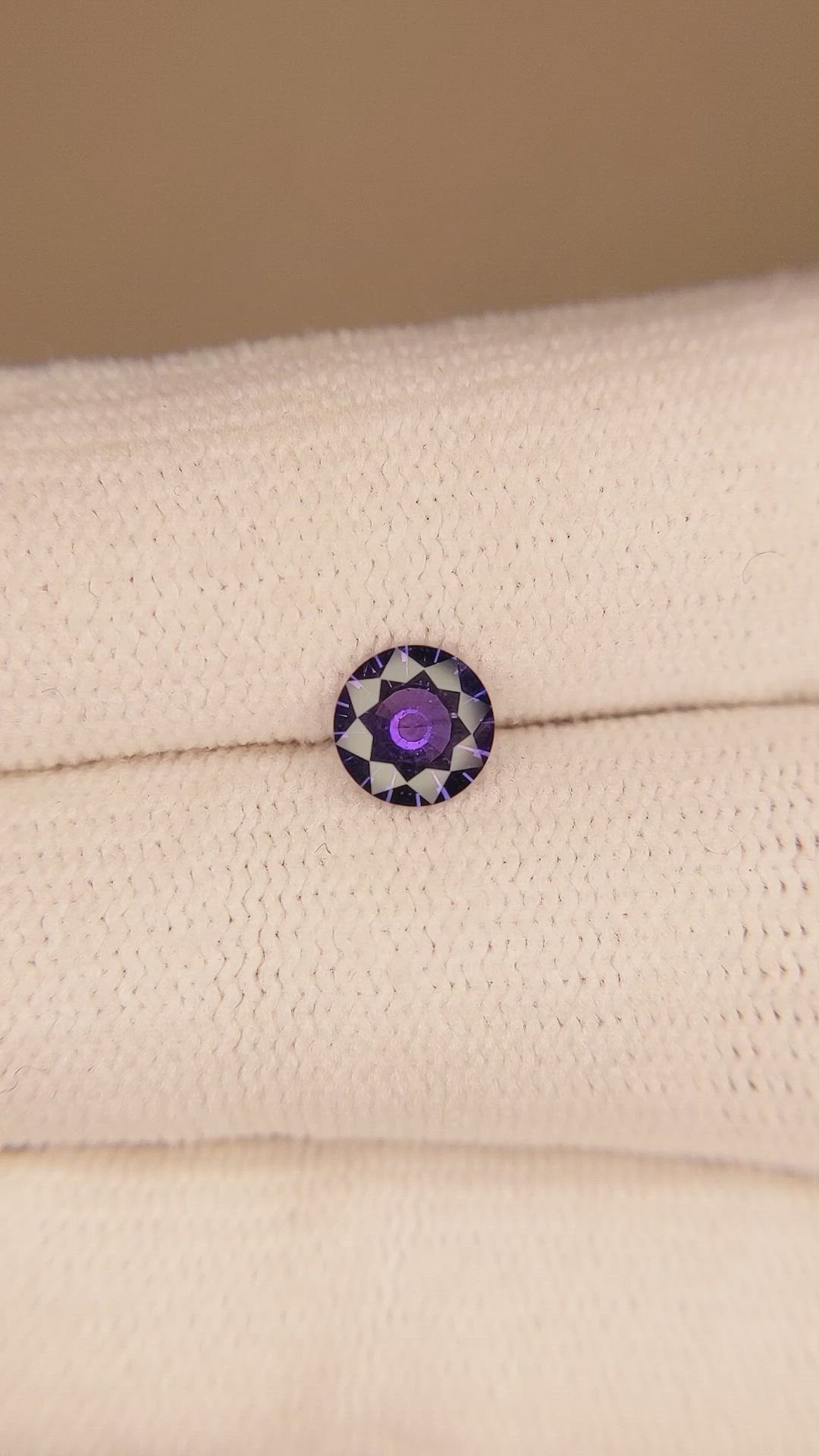 0.71 Ct. Color Change Sapphire from Ceylon (Sri Lanka) Size Video