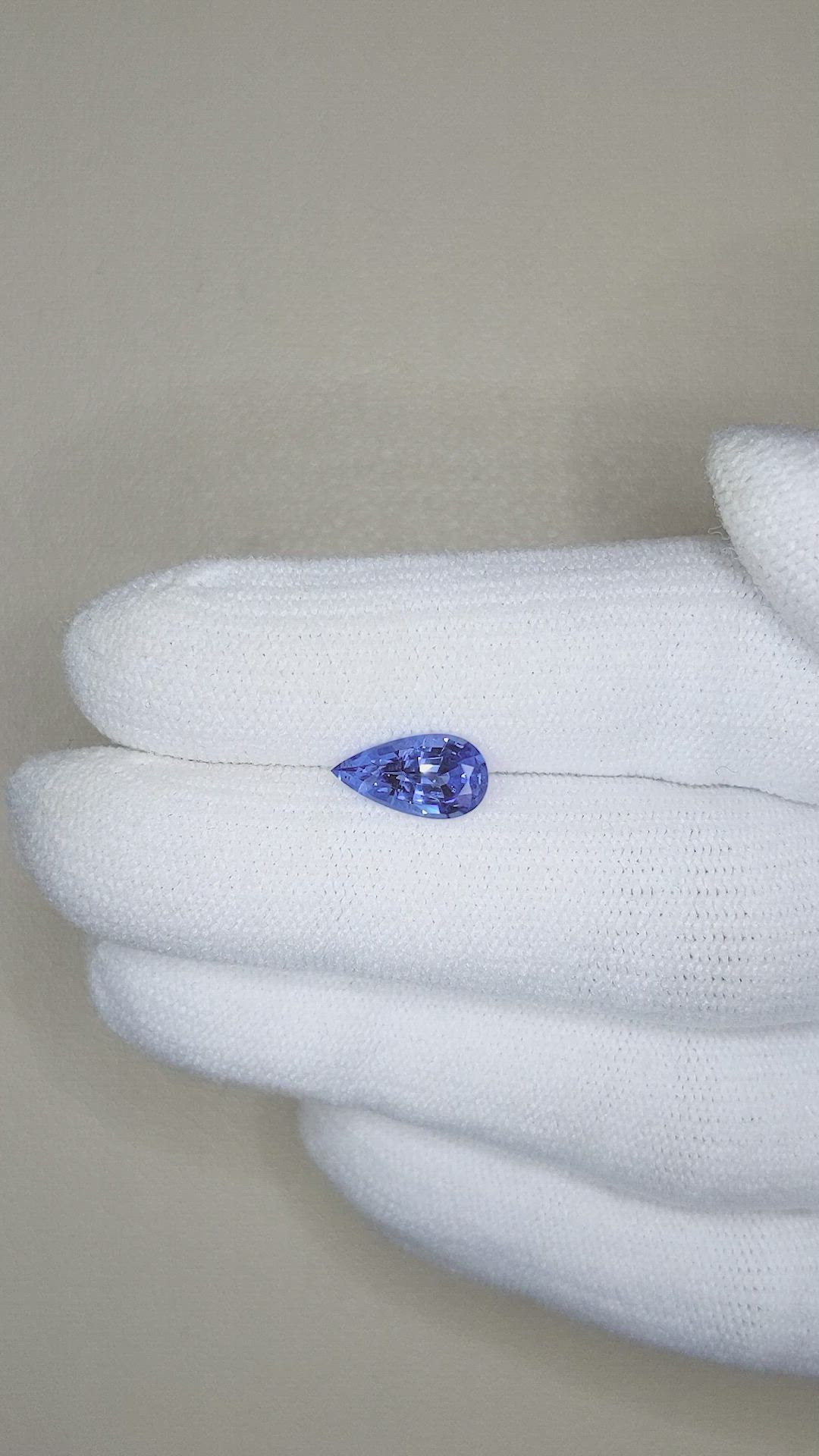 1.62 Ct. Blue Sapphire from Ceylon (Sri Lanka) Size Video
