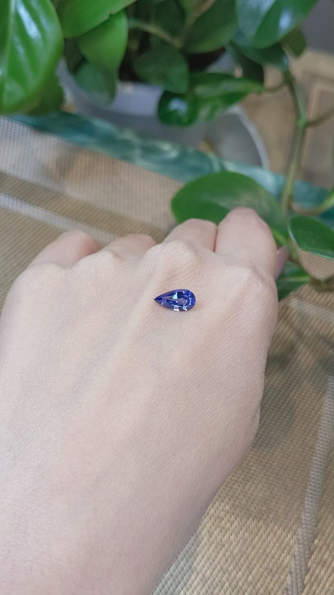 1.62 Ct. Blue Sapphire from Ceylon (Sri Lanka) Size Video