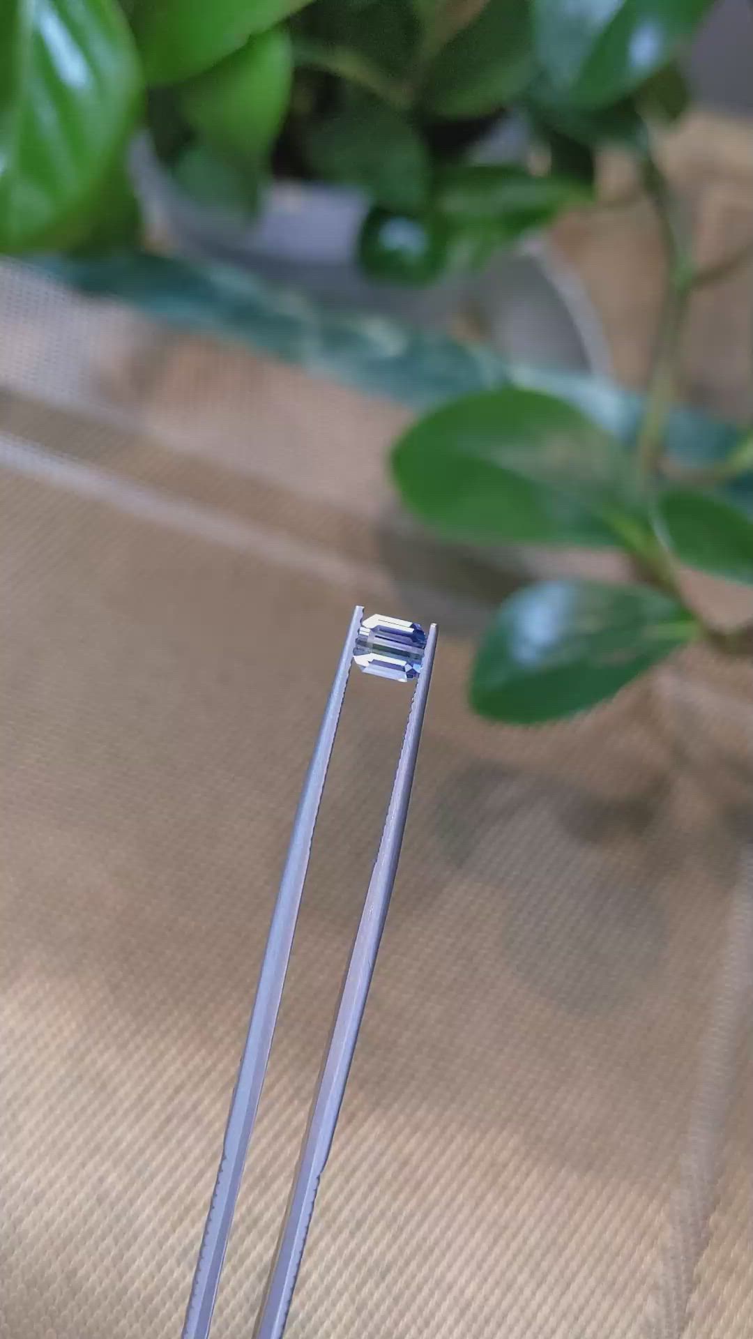 0.89 Ct. Bi Color / Parti Sapphire from Ceylon (Sri Lanka) Size Video