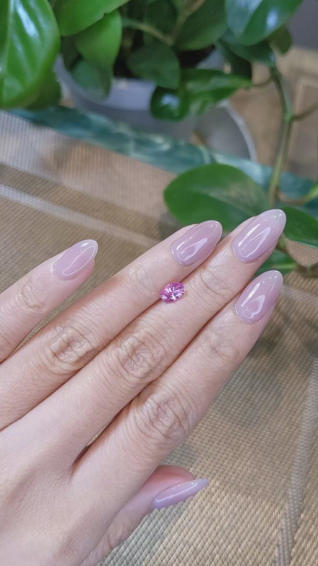 0.90 Ct. Pink Sapphire from Ceylon (Sri Lanka) Size Video