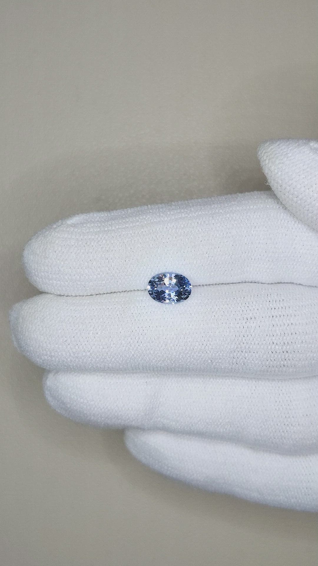 1.15 Ct. Blue Sapphire from Ceylon (Sri Lanka) Size Video
