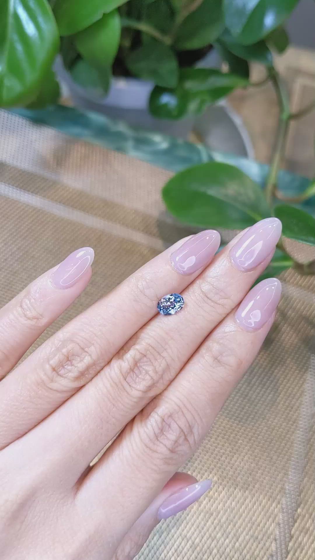 1.15 Ct. Blue Sapphire from Ceylon (Sri Lanka) Size Video