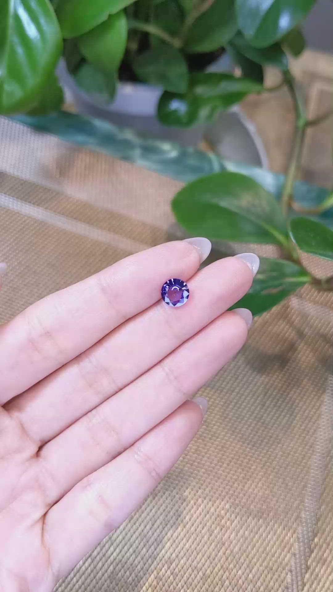 1.36 Ct. Color Change Sapphire from Ceylon (Sri Lanka) Size Video