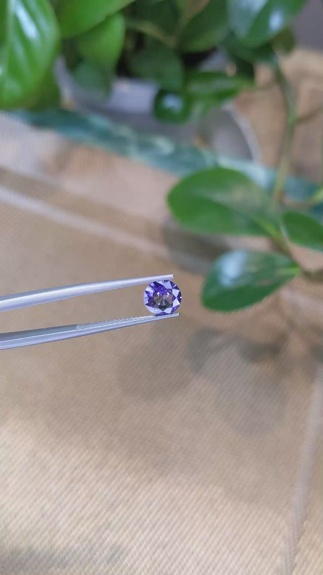 1.36 Ct. Color Change Sapphire from Ceylon (Sri Lanka) Size Video