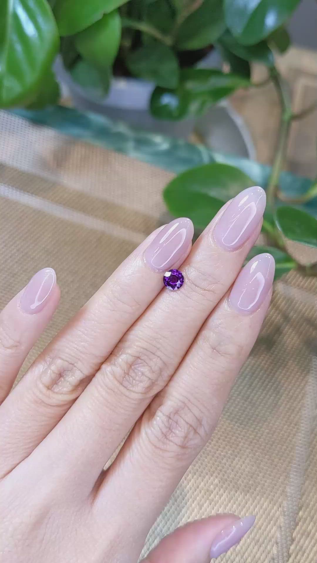 0.61 Ct. Color Change Sapphire from Ceylon (Sri Lanka) Size Video