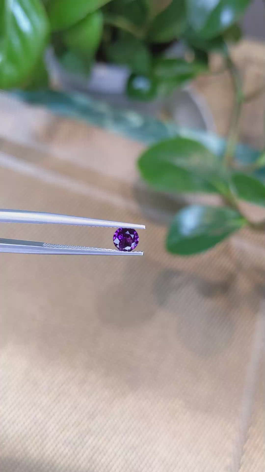 0.61 Ct. Color Change Sapphire from Ceylon (Sri Lanka) Size Video