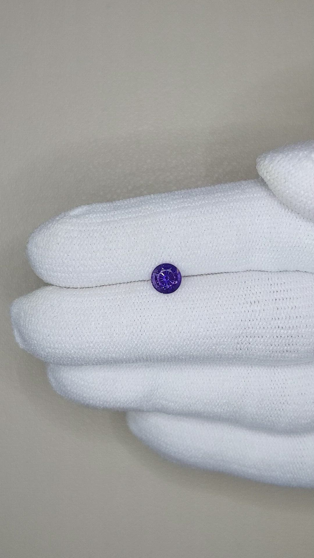 0.76 Ct. Color Change Sapphire from Ceylon (Sri Lanka) Size Video