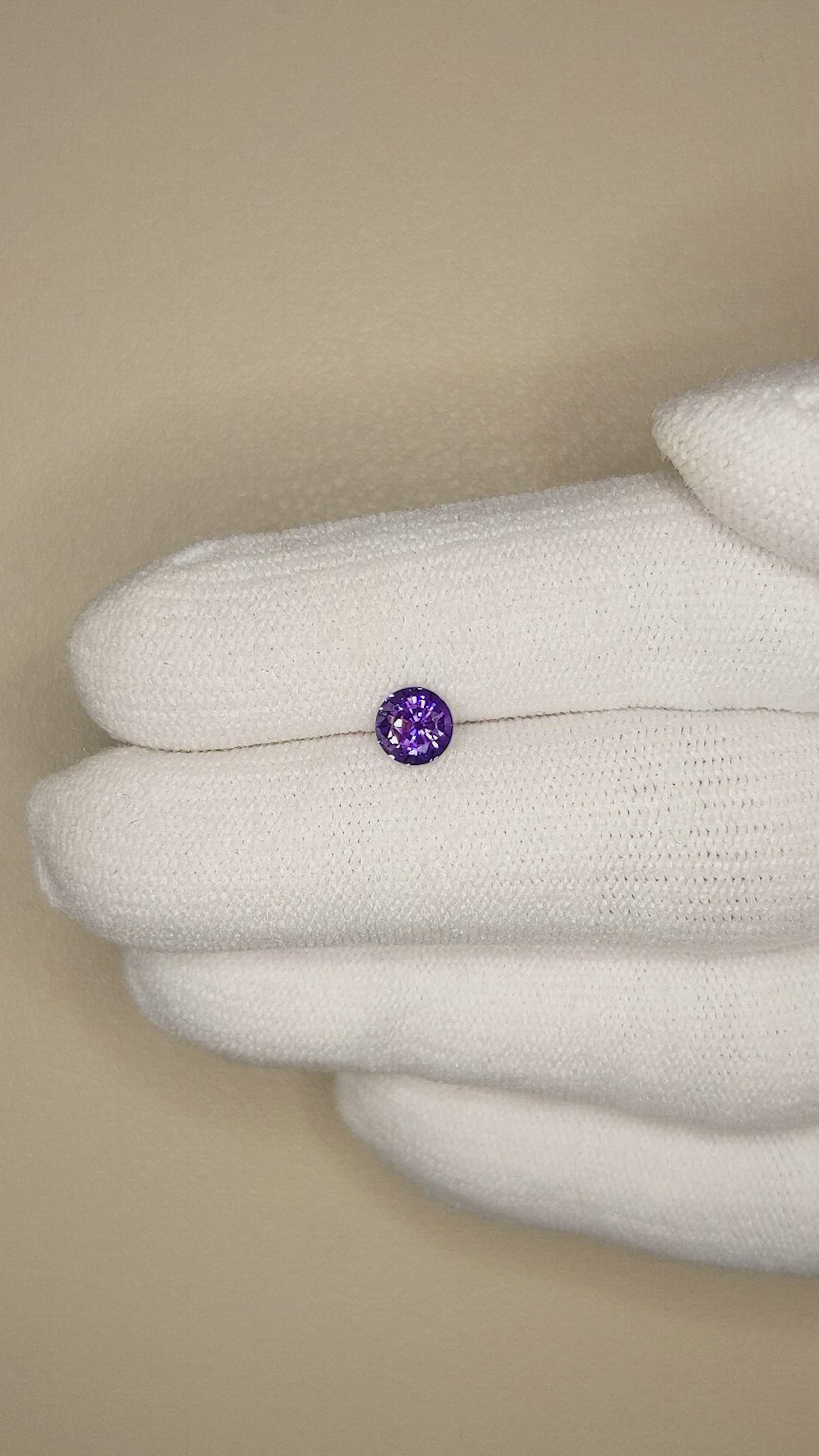 0.76 Ct. Color Change Sapphire from Ceylon (Sri Lanka) Size Video