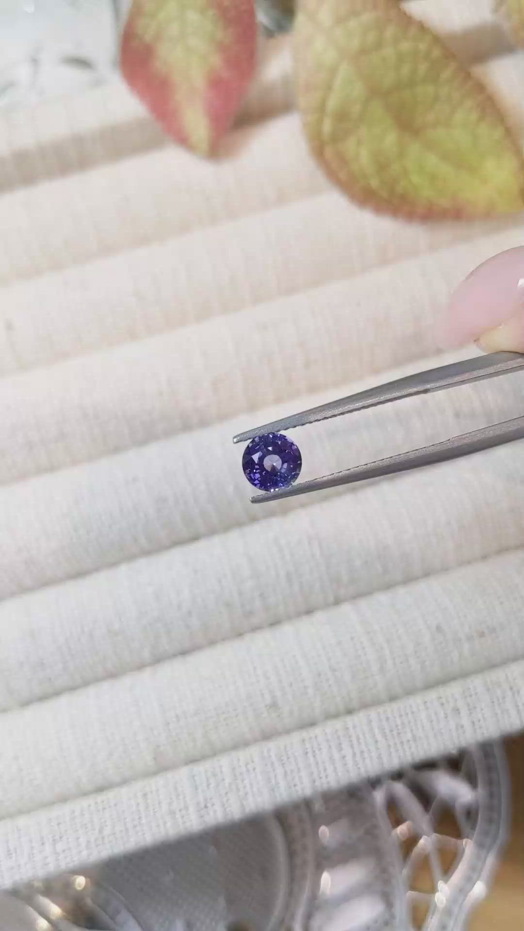 1.03 Ct. Purple Sapphire from Ceylon (Sri Lanka) Size Video