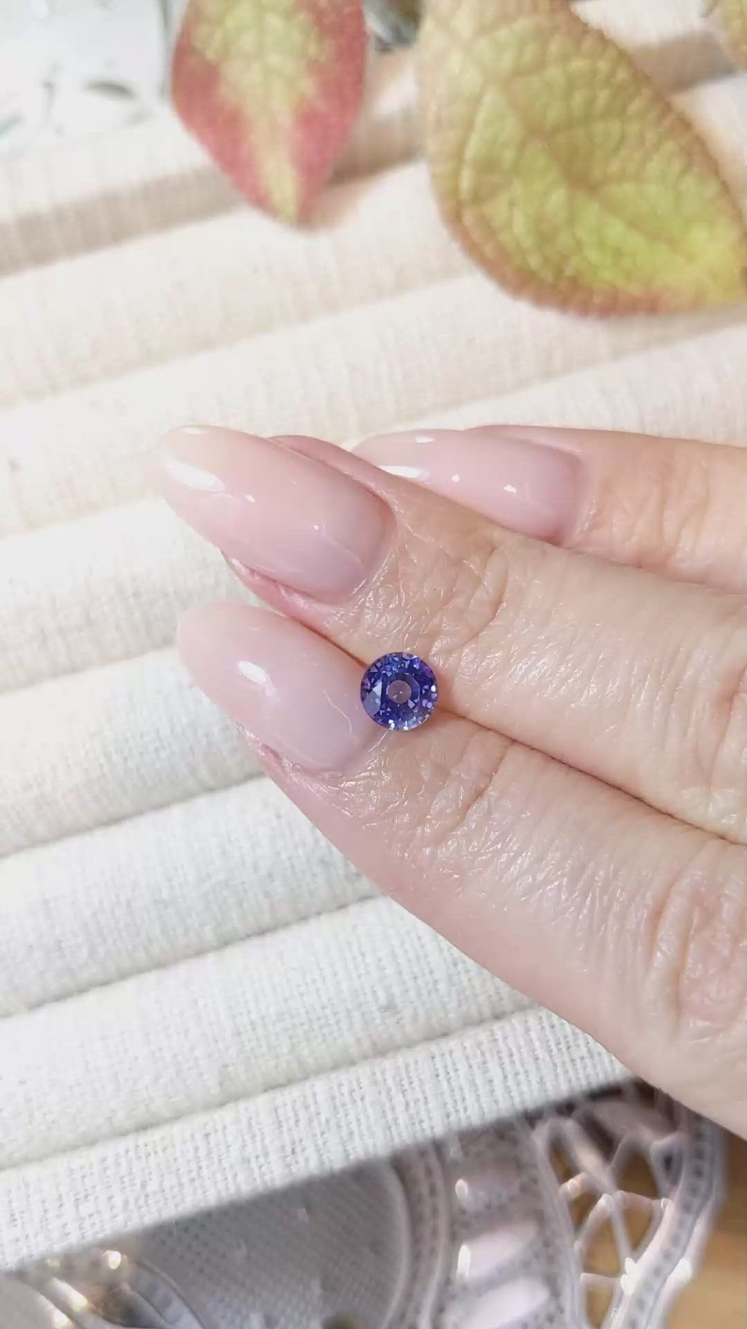 1.03 Ct. Purple Sapphire from Ceylon (Sri Lanka) Size Video