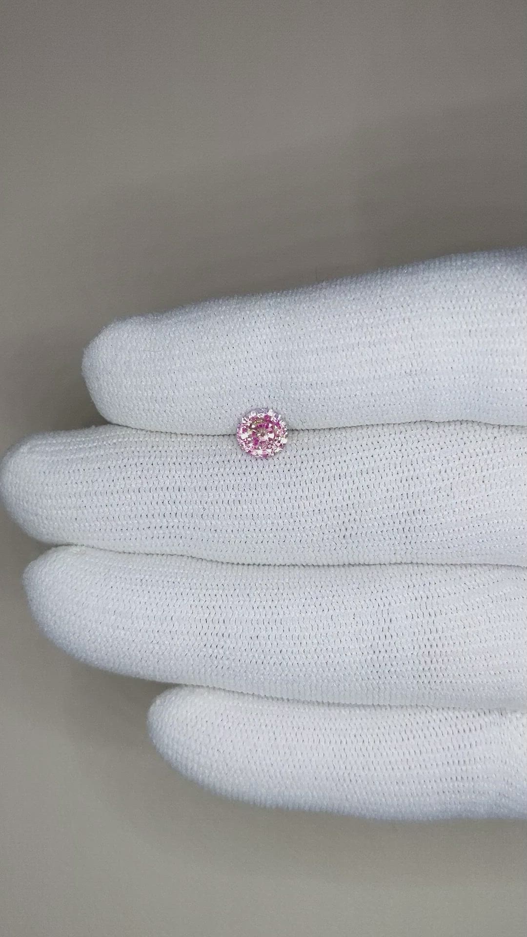 1.09 Ct. Pink Sapphire from Ceylon (Sri Lanka) Size Video