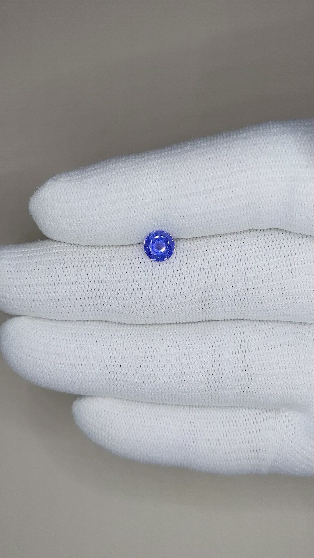 0.72 Ct. Color Change Sapphire from Ceylon (Sri Lanka) Size Video