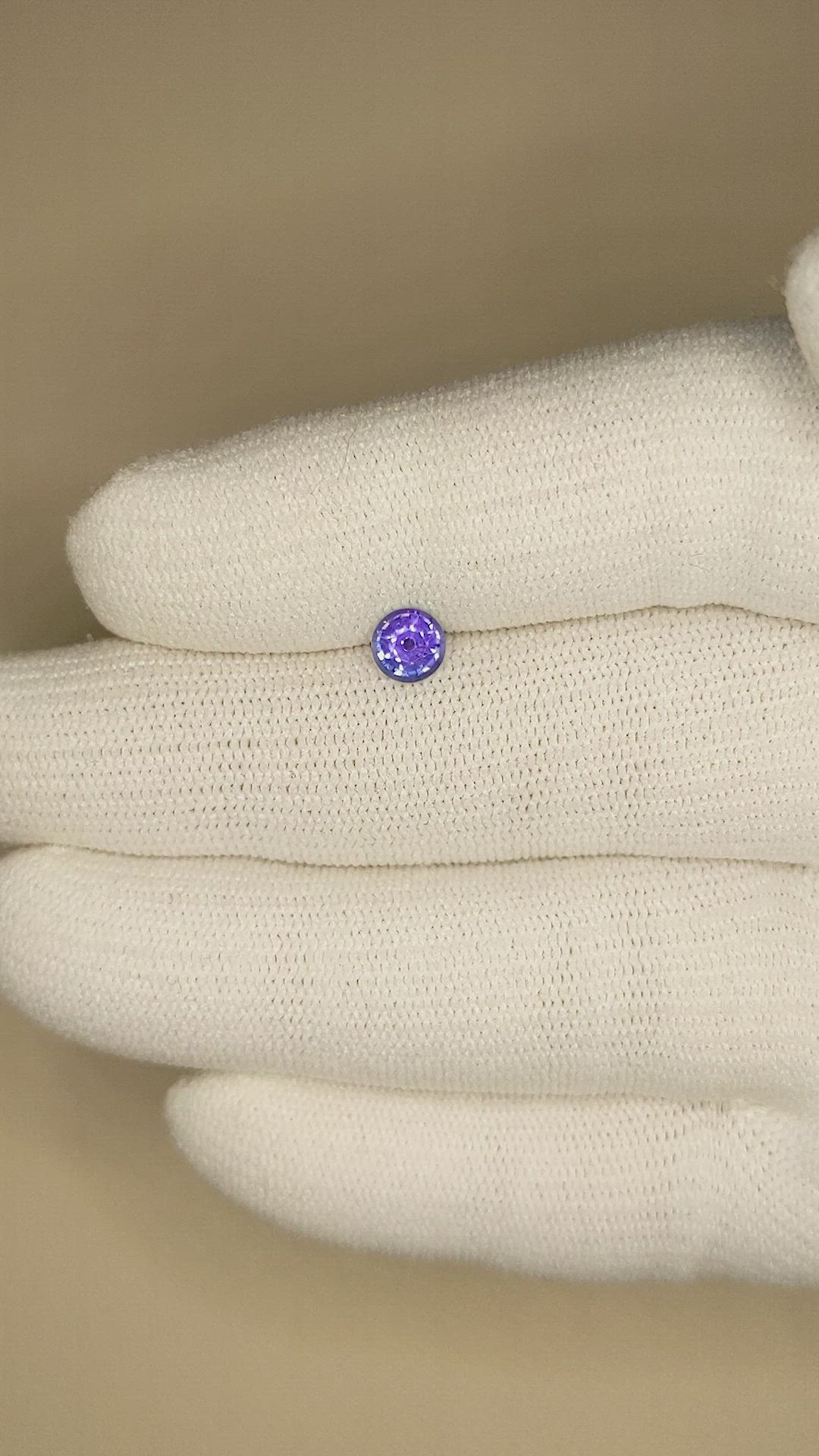 0.61 Ct. Color Change Sapphire from Ceylon (Sri Lanka) Size Video
