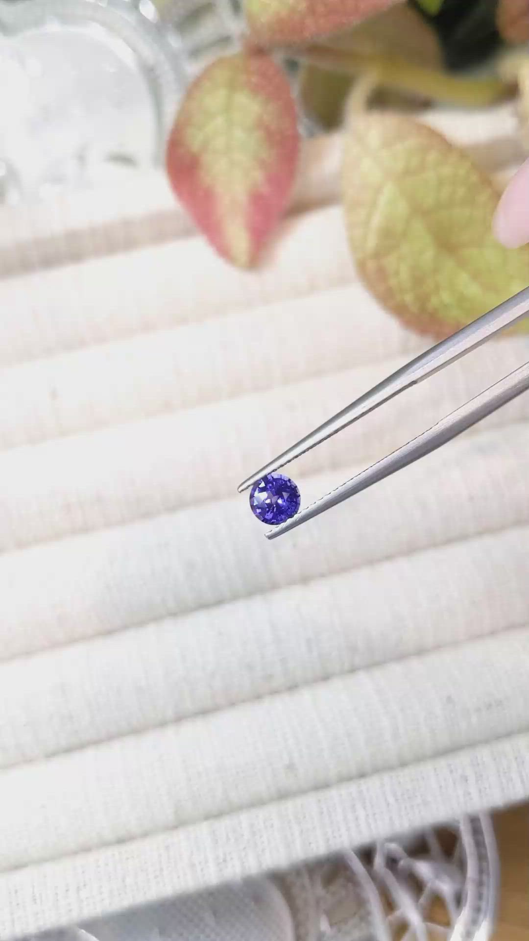 0.61 Ct. Color Change Sapphire from Ceylon (Sri Lanka) Size Video