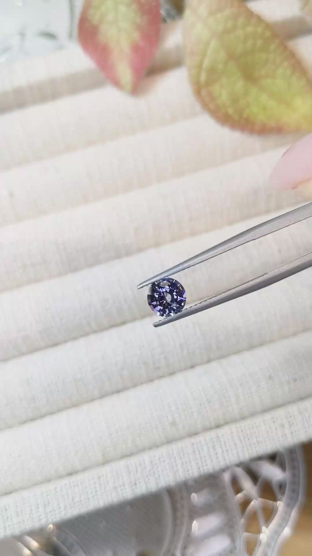 1.09 Ct. Purplish Blue Sapphire from Ceylon (Sri Lanka) Size Video