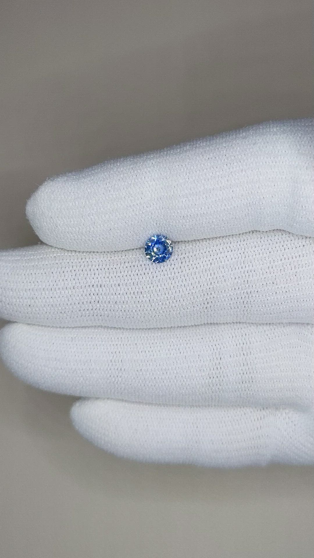 0.59 Ct. Bi Color Sapphire from Ceylon (Sri Lanka) Size Video
