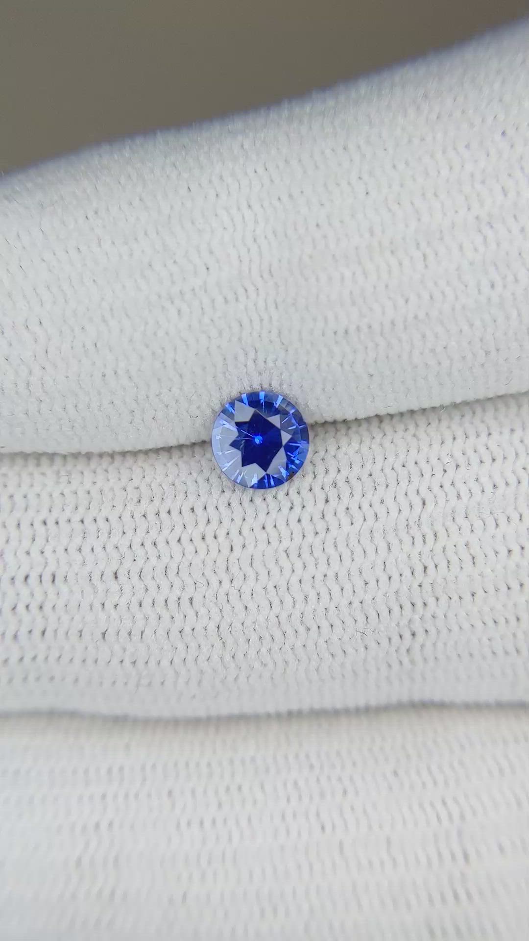 0.65 Ct. Blue Sapphire from Ceylon (Sri Lanka) Size Video