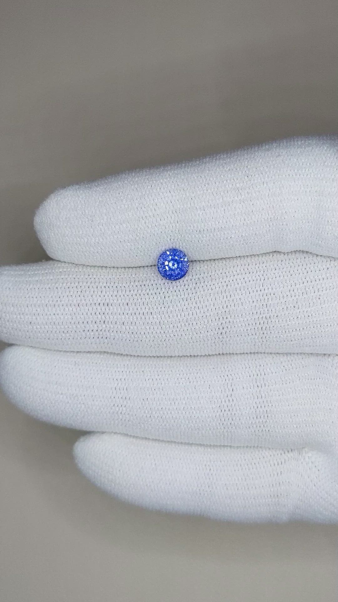 0.88 Ct. Blue Sapphire from Ceylon (Sri Lanka) Size Video