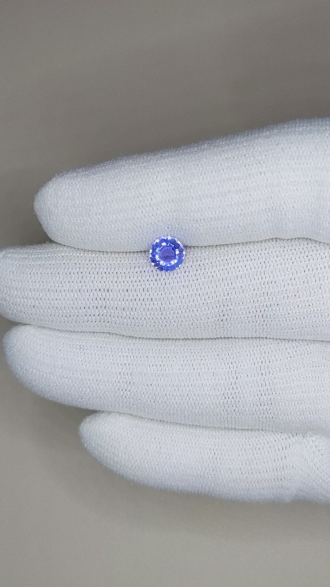 0.80 Ct. Blue Sapphire from Ceylon (Sri Lanka) Size Video