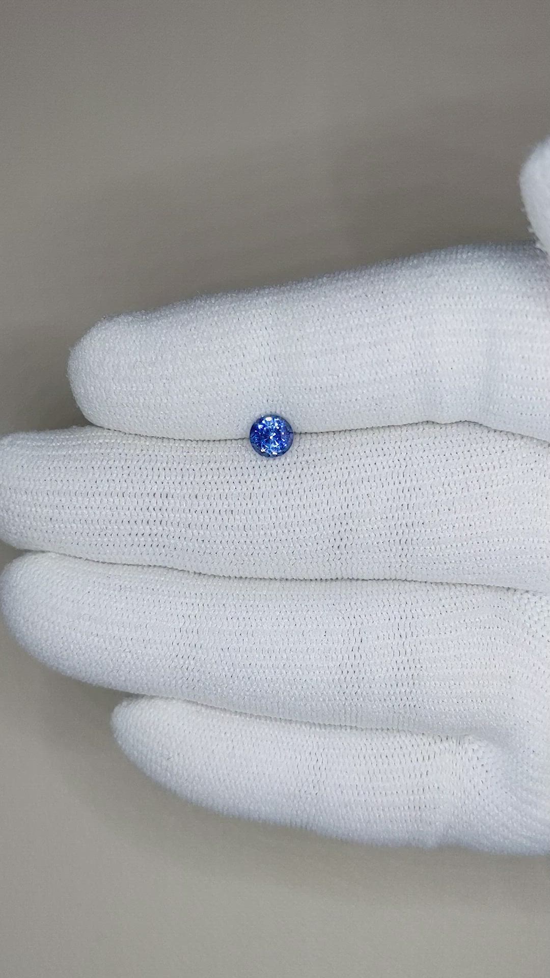 0.75 Ct. Blue Sapphire from Ceylon (Sri Lanka) Size Video