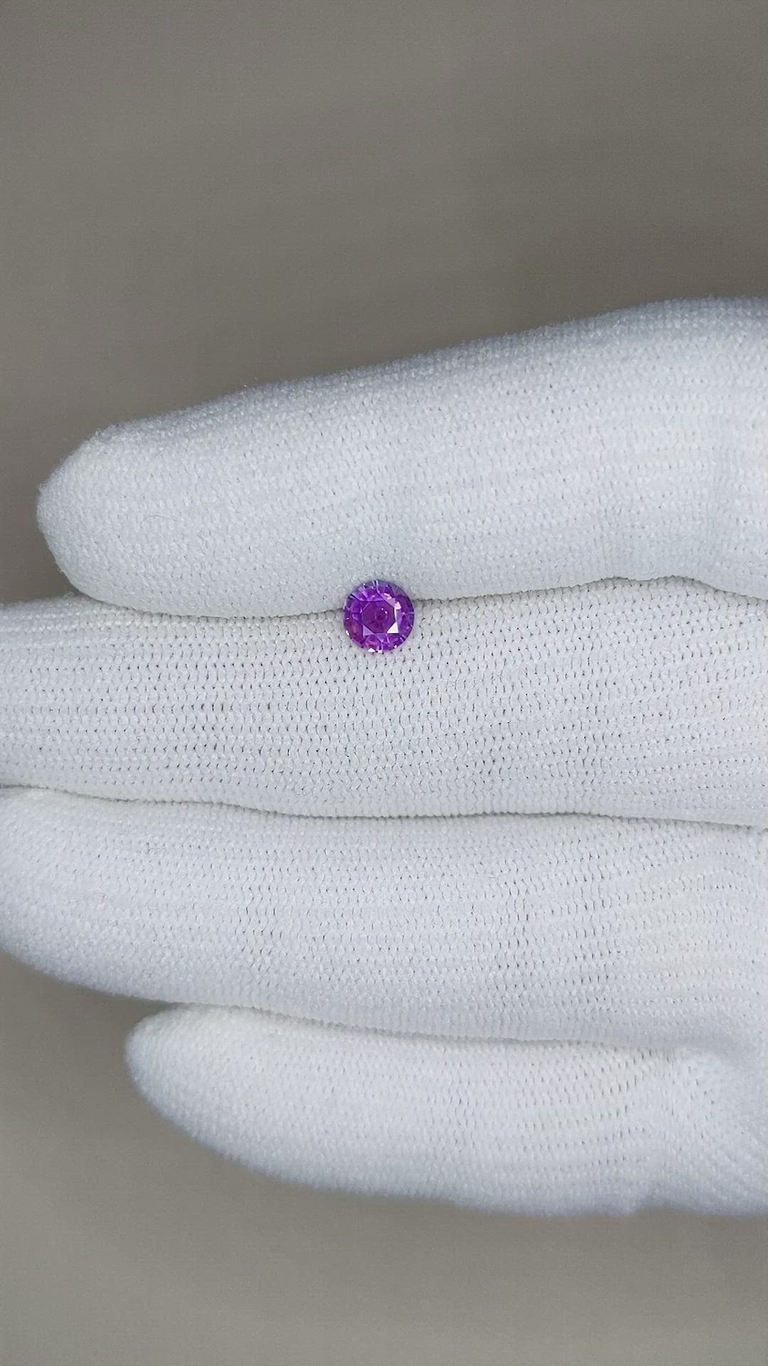 0.52 Ct. Color Change Sapphire from Ceylon (Sri Lanka) Size Video