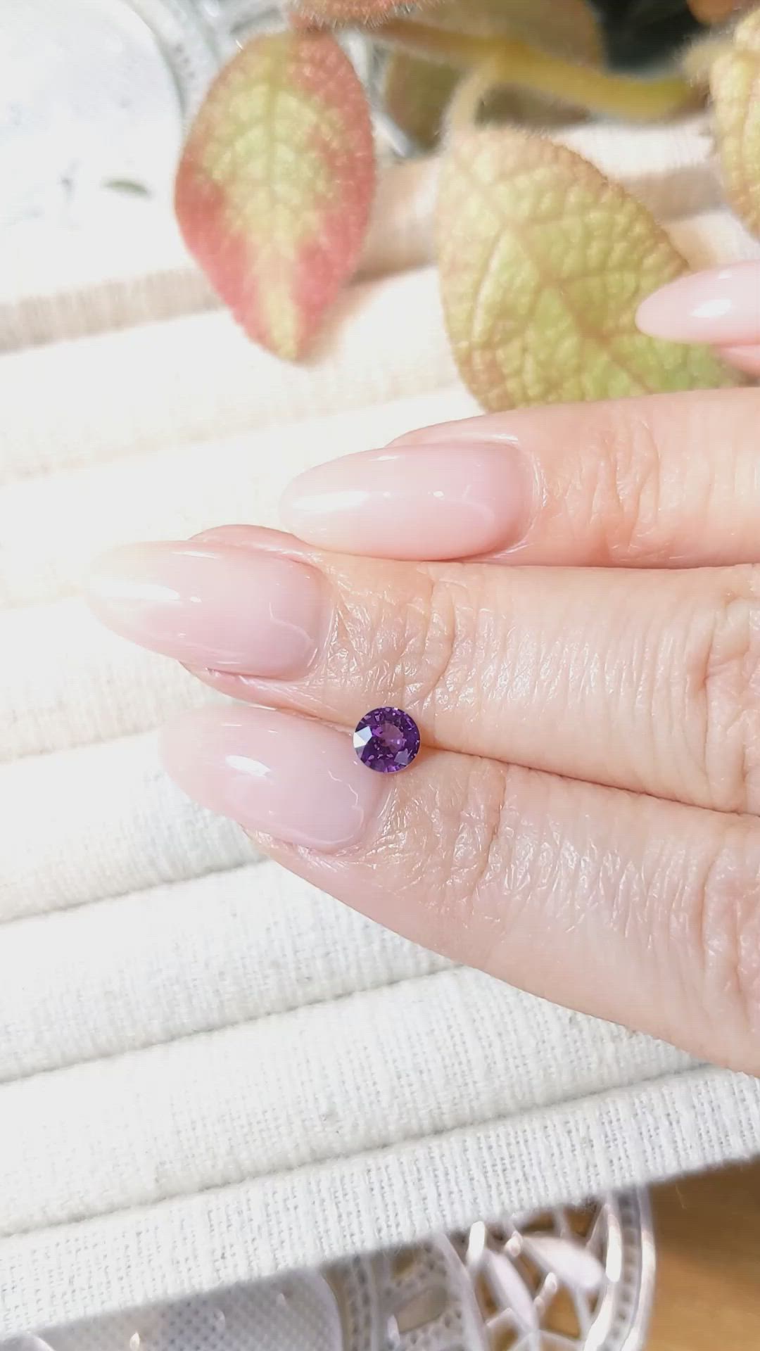 0.52 Ct. Color Change Sapphire from Ceylon (Sri Lanka) Size Video