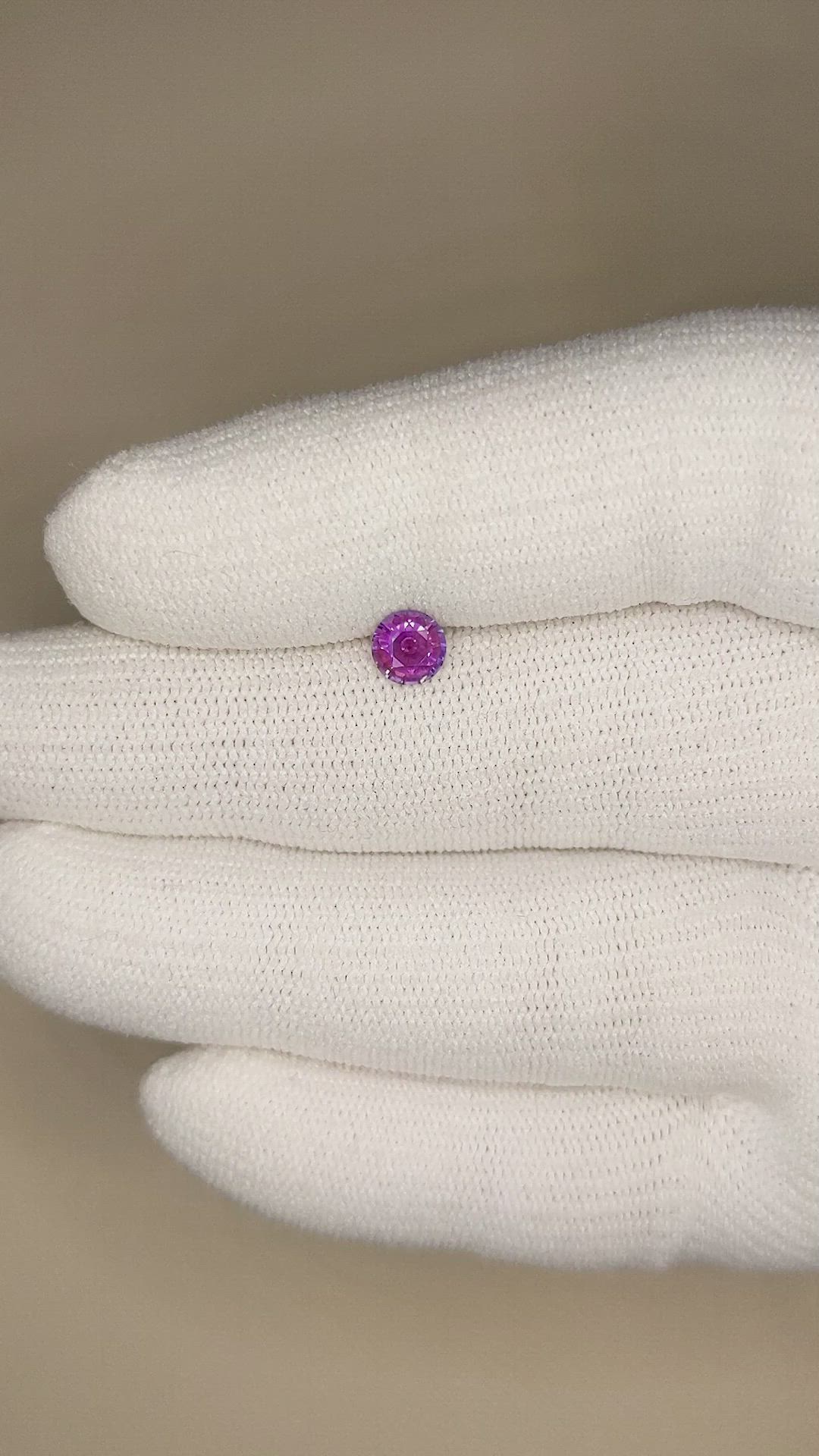 0.52 Ct. Color Change Sapphire from Ceylon (Sri Lanka) Size Video
