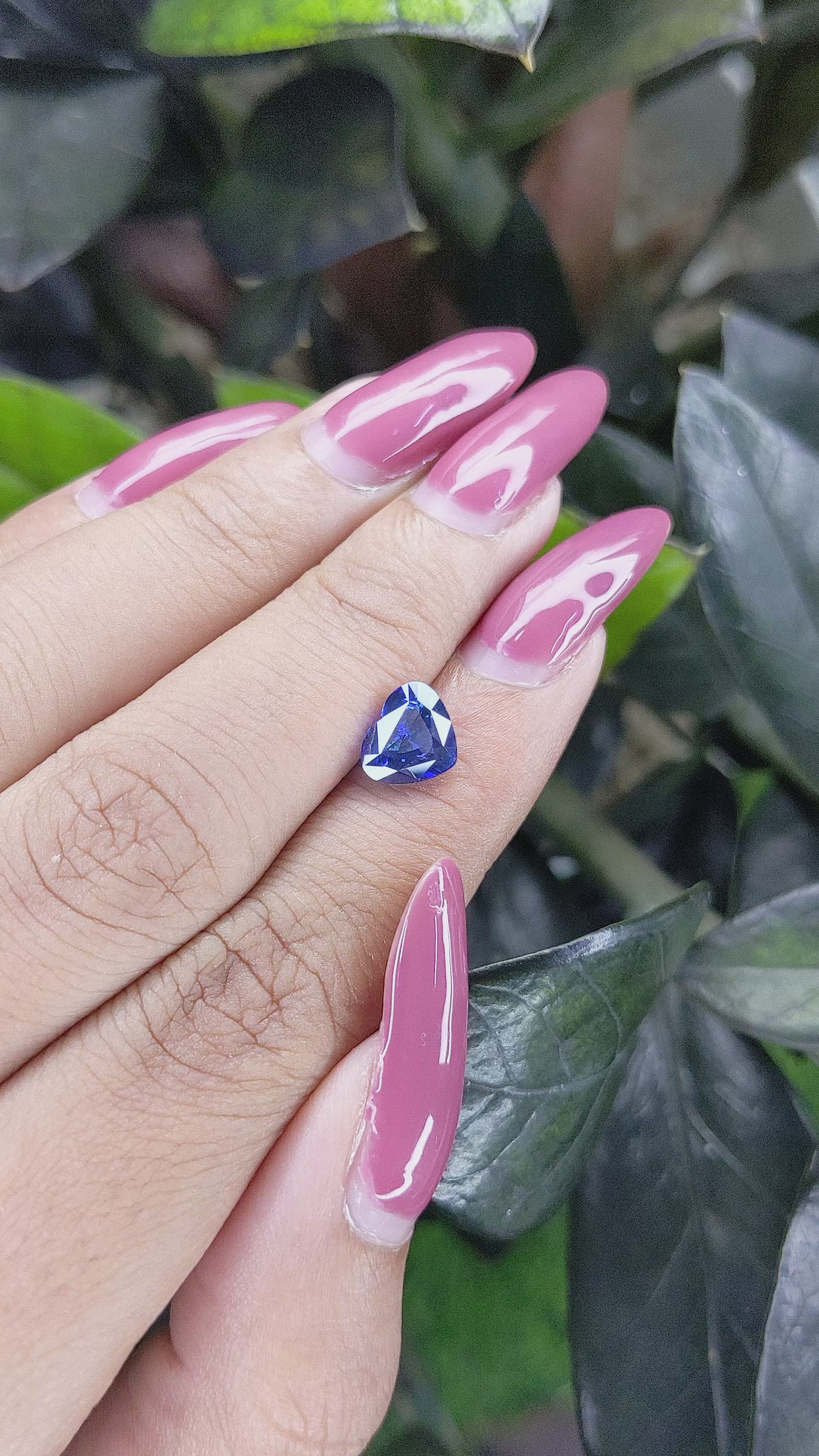 2.06 Ct. Blue Sapphire from Ceylon (Sri Lanka) Size Video