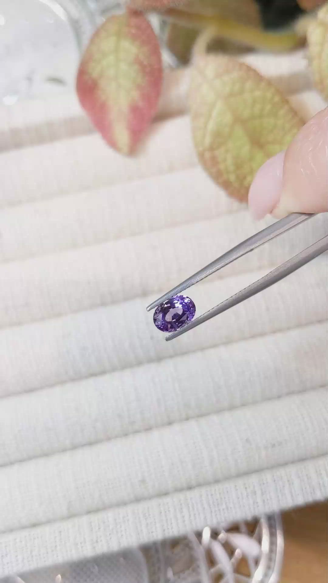 1.26 Ct. Purple Sapphire from Ceylon (Sri Lanka) Size Video