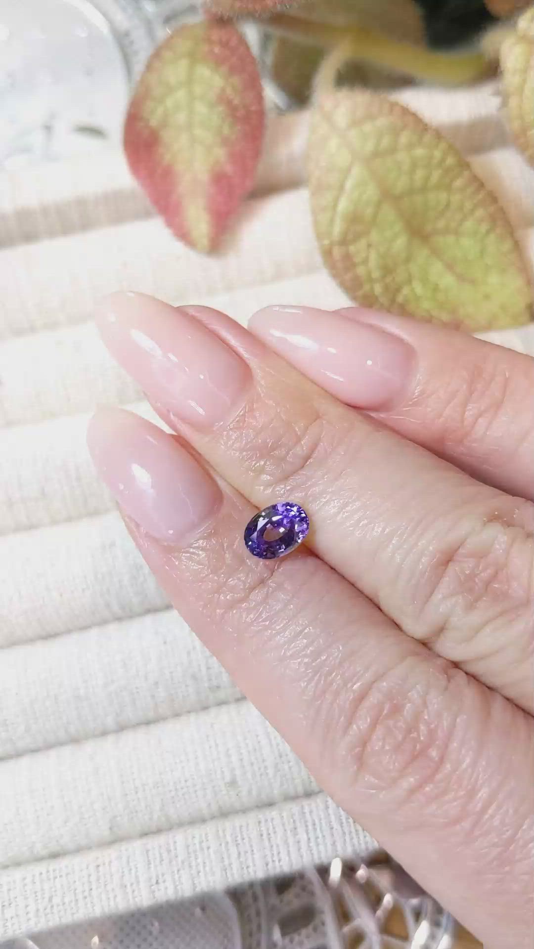 1.26 Ct. Purple Sapphire from Ceylon (Sri Lanka) Size Video