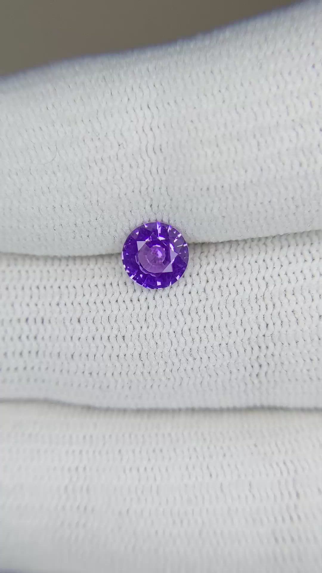 0.85 Ct. Purple Sapphire from Ceylon (Sri Lanka) Size Video