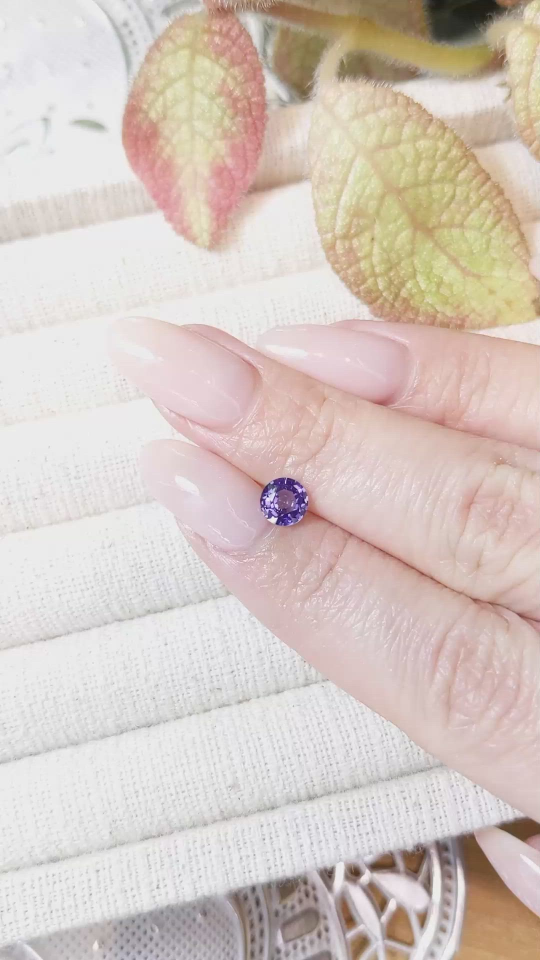 0.85 Ct. Purple Sapphire from Ceylon (Sri Lanka) Size Video