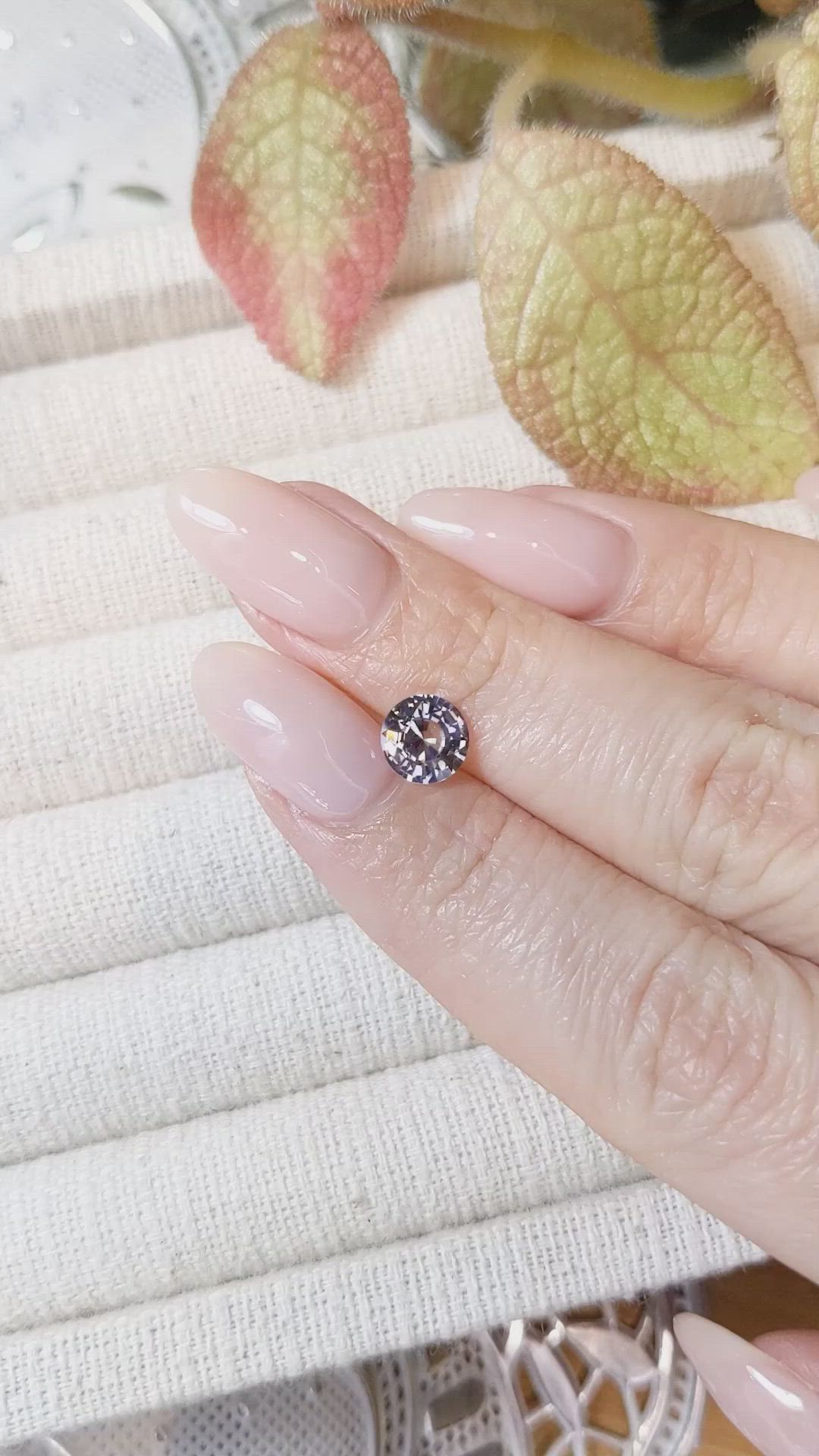 1.37 Ct. Peach Sapphire from Ceylon (Sri Lanka) Size Video